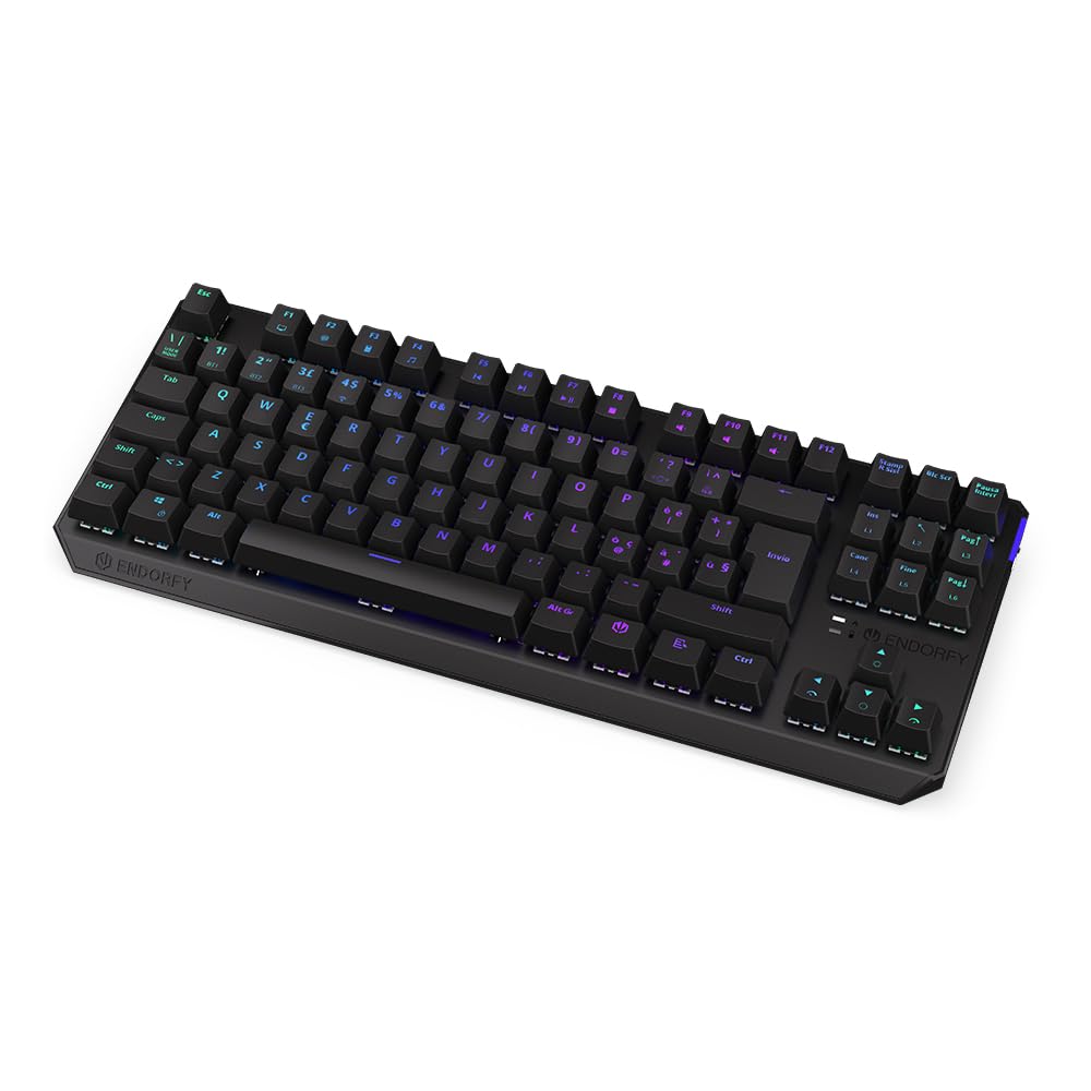 ENDORFY Thock TKL Wireless IT Red, switch Kailh Box Red, connettività 2.4 GHz e Bluetooth, tastiera meccanica TKL 80%, layout Italiano, EY5G006