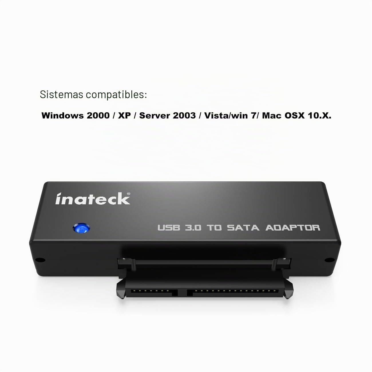 Inateck USB 3.0 a SATA Adaptador Convertidor para 2.5/3.5 Pulgadas Disco Duro HDD SSD con 12V/2A Fuente de Alimentación, Cable sata USB 3.0, Negro