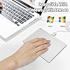 Ikaetri トラックパッド PC用タッチパッド 有線ウルトラスリムトラックパッド 遅延のない敏感なタッチパッド マルチタッチジェスチャーで正確に応答するトラックパッド Windows 7/10/11ノートパソコンデスクトップ用 シルバー #4
