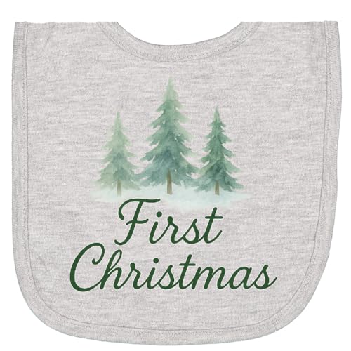 inktastic First Christmas Trees Watercolor Art Newborn Bib
