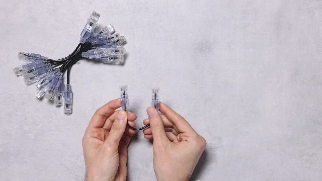 Image of Monoprice Cat6A 6in Black 10-Pk Patch Cable UTP 30AWG 10G Pure Bare Copper Snagless RJ45 SlimRun Series Ethernet Cable