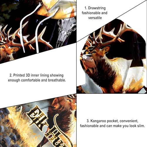 Image of PriAmi Custom Camo Hoodie for Women, 3D Pullover Hunting Sweater Gift
