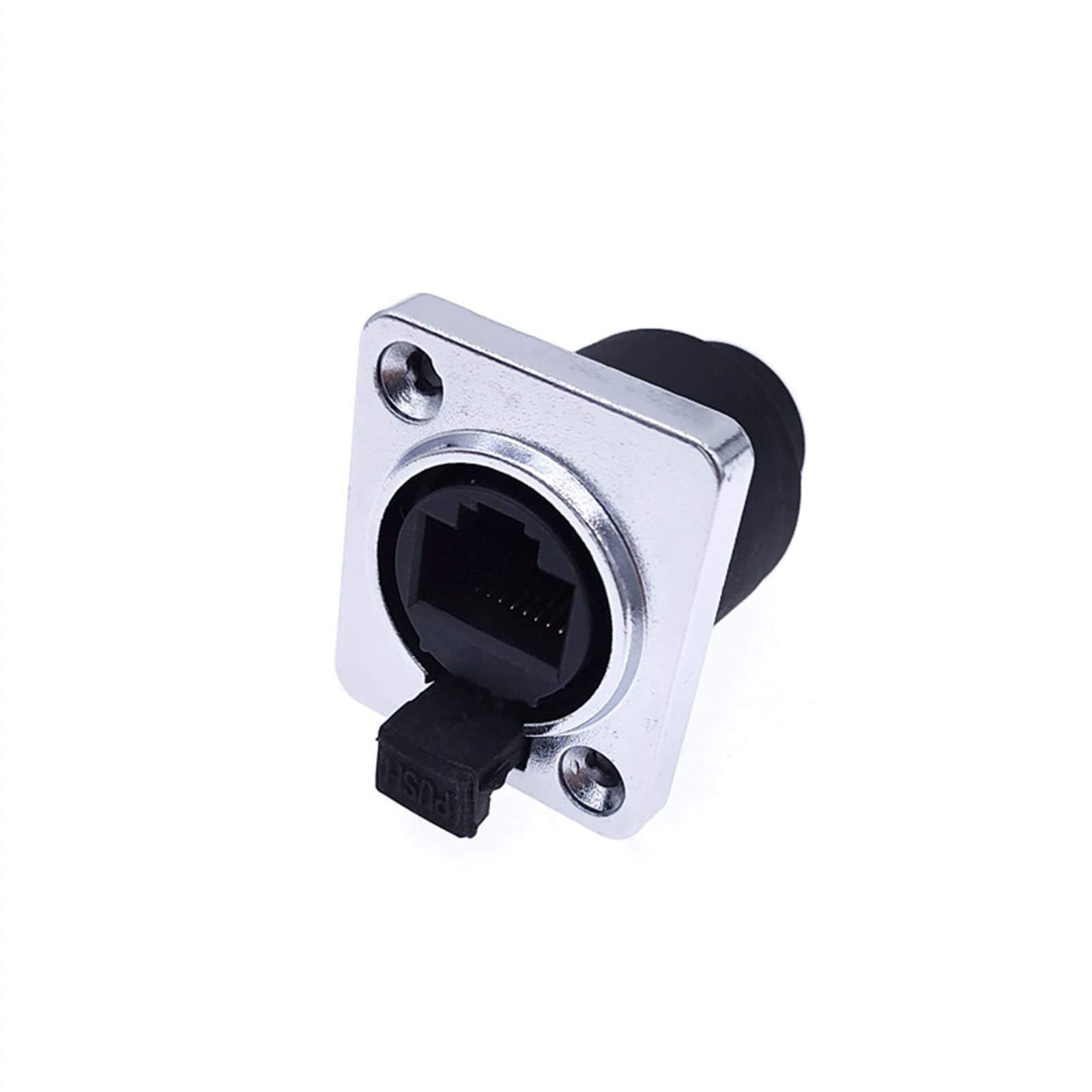 Złącze sieciowe RJ45 z gumową osłoną IP65 8p8c typ D gniazdo do montażu panelowego RJ45 złącze Ethernet 1 szt. (kąt)