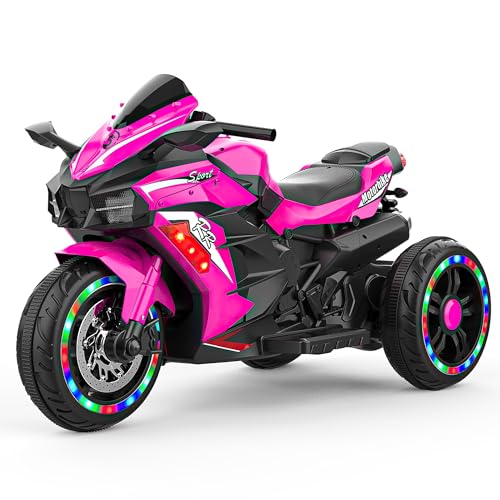 Bostana Kids Ride On Motorcycle,12V Electric Battery Powered Ride On Bike,3 Wheels Electric Motorcycle For Kids Ages 3-6 Years cover