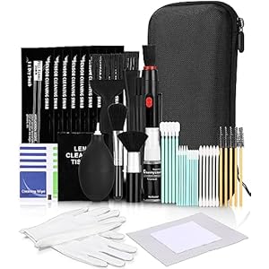 Kamera Reinigungsset, 20 Stück Objektive Reinigungs-Sets, Professional DSLR-Kamera-Reinigungskit mit APS-C-Reinigungstupfern, optische Objektive und Digitale Spiegelreflexkameras