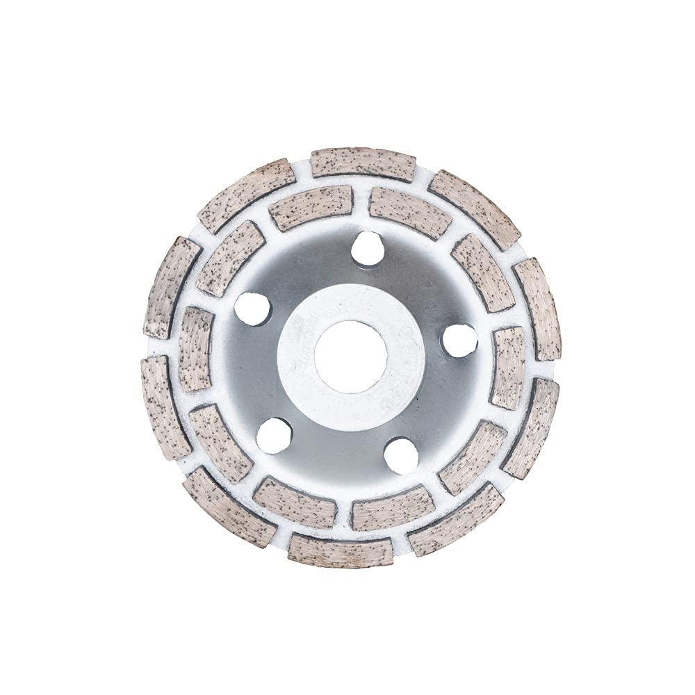 Disque de meulage diamant universel pour béton, marbre, granit, pierre naturelle - Double rangée argentée