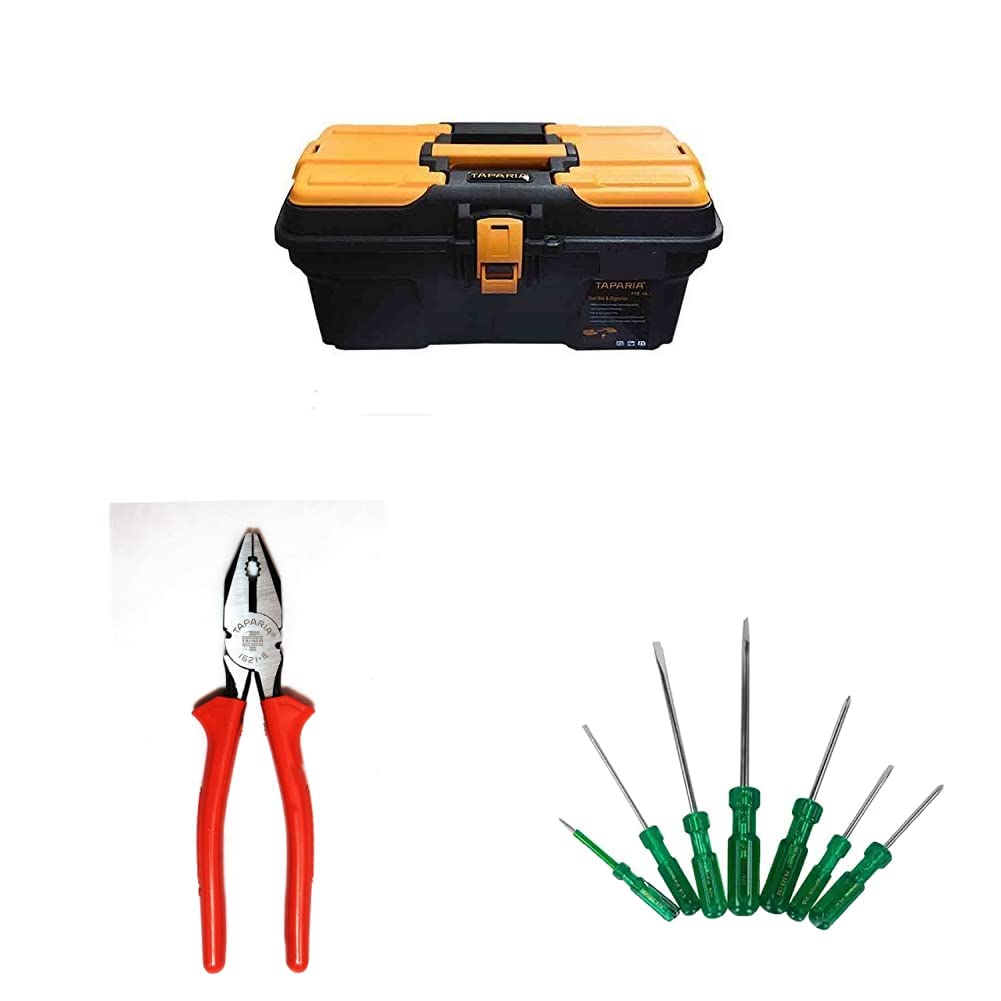 Taparia PTB13 Compact Plastic Tool Box (Orange and Black)&Taparia