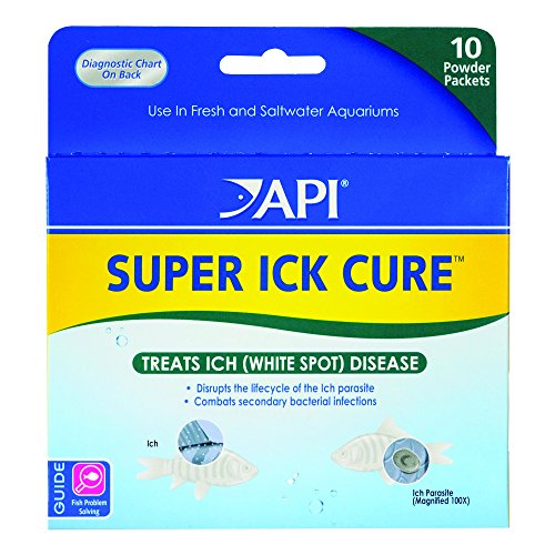 API SUPER ICK CURE Freshwater and Saltwater Fish Powder Medication 10-Count Box