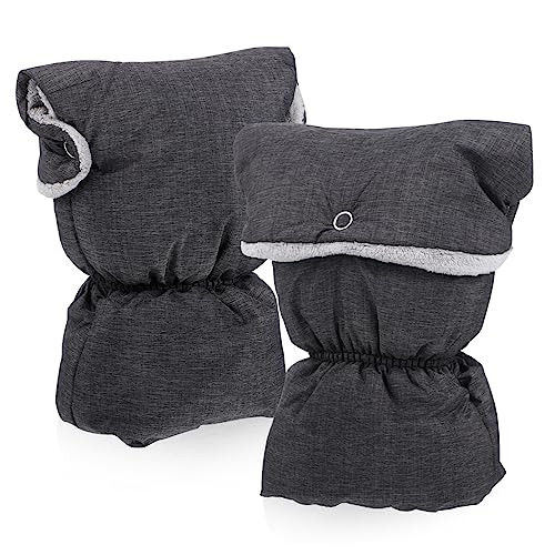 VICASKY Cart Gloves for Baby Stroller Hand Muffs Warm Mittens Snap Buttons Elastic Wristband Winter Pram Accessory