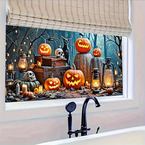 Vinilo decorativo para ventana Halloween HOMETITUTE 39.3x17.7 pulg miniatura 5