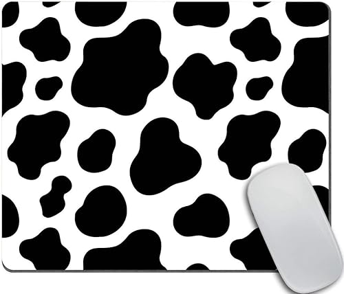 Alfombrilla de mouse con patrón de textura de vaca, accesorios de escritorio de oficina, alfombrilla de ratón de vaca, decoración de escritorio,