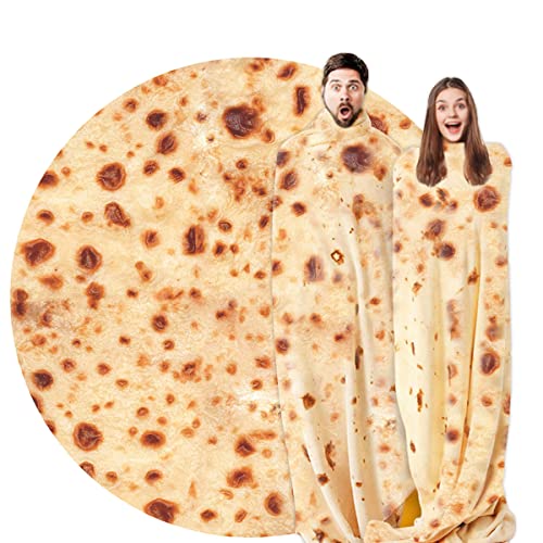 FainFun Manta Tortilla, 150 * 150 CM Manta Burrito, Burrito Blanket Cálida y Suave de Franela,...