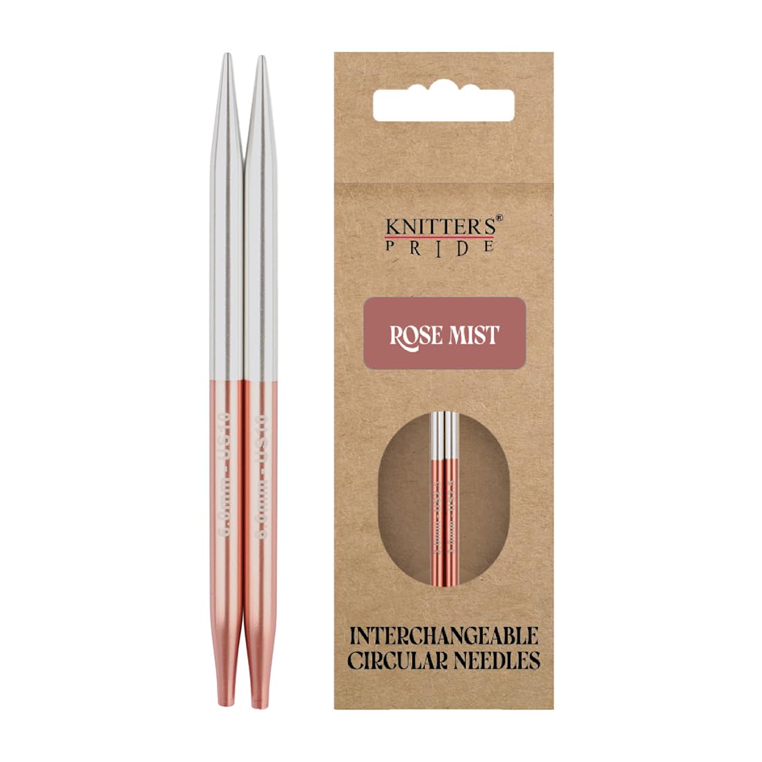 Knitter's Pride Rose Gold/Silver Rosemist Interchangeable Knitting Needle Tip 13 Cm 6.00 Mm - 1 Piece