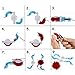 Pom-pom Maker,ZWZCYZ 4 Different Sizes Pompom Maker Fluff Ball Weaver Needle Craft DIY Wool Knitting Craft Knitting Wool Tool Kit with Thread Cutter Scissors 5 Pieces Nice Christmas Gifts