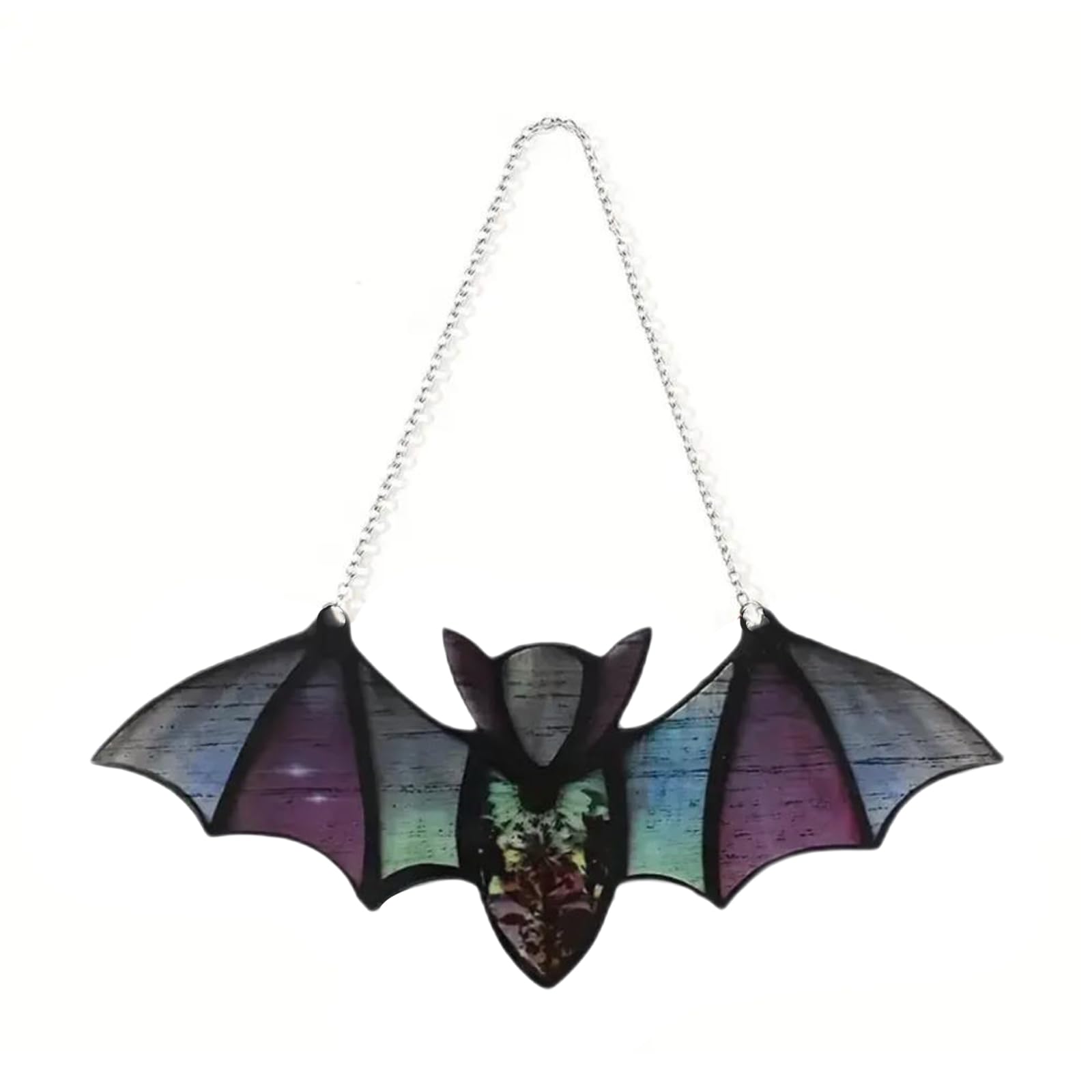 Window Hanging Bat Stained Glass Window Hangings Halloween Bat Hanging Acrylic Wall Art Decoration Acrylic Stained Glass Hangings Halloween Wall Art Decoration