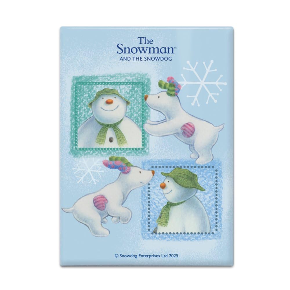 The Original Metal Sign Frames Fridge Magnet (65 X 90 Mm) - The Snowman And The Snowdog (Frames)