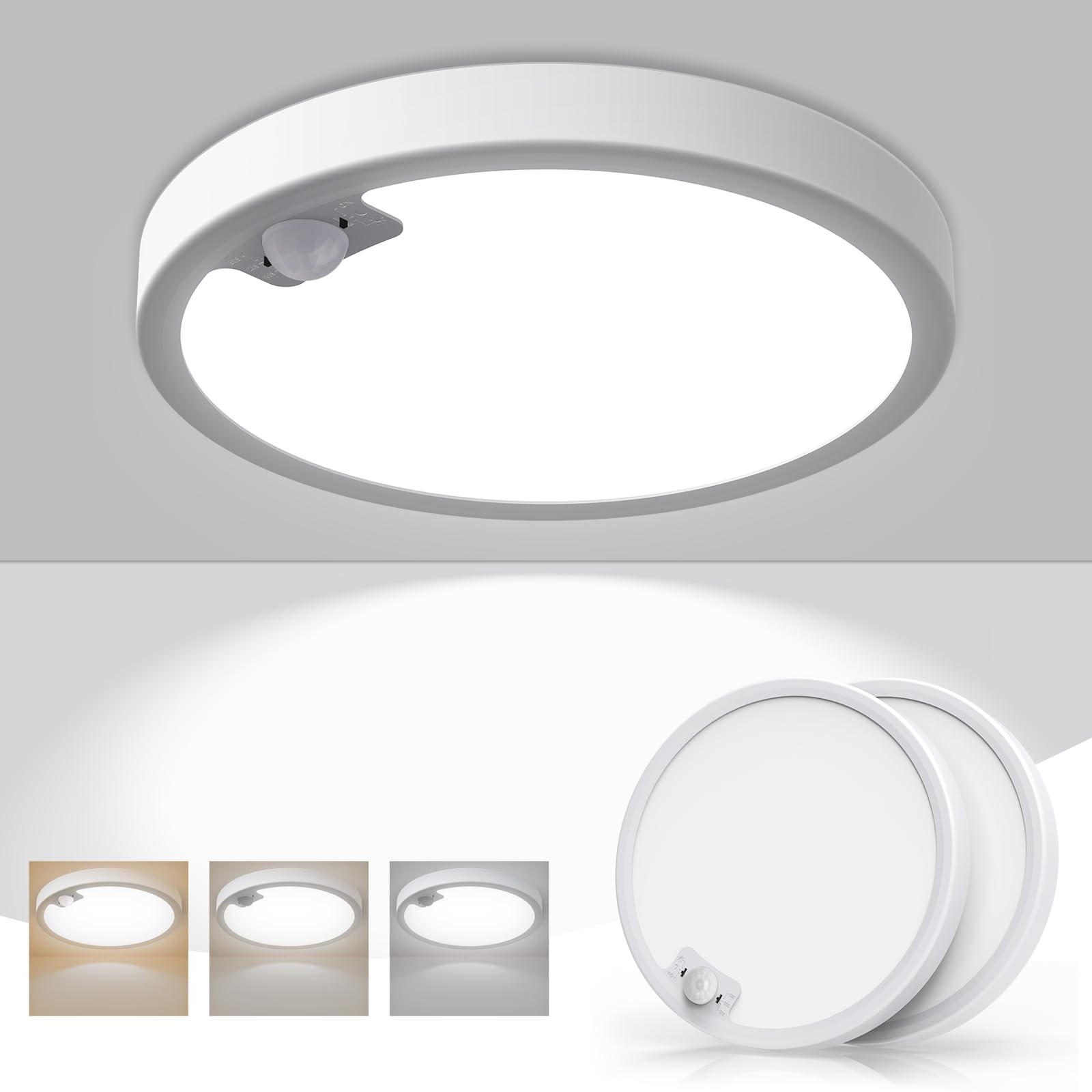 Snapklik.com : 2 Pack Motion Sensor Ceiling Light Indoor, Closet Lights ...
