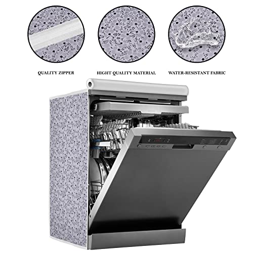 Image of Amazon Brand - Umi. Dishwasher Cover Suitable for Bosch of 12, 13, 14, and 15 Place Setting (63X63X81CMS, White & Grey)