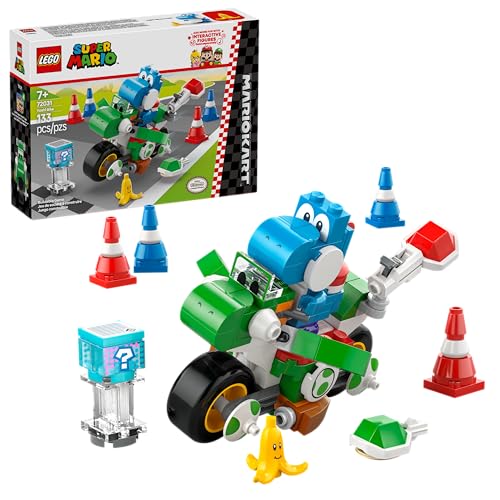 LEGO Super Mario: Mario Kart Yoshi Bike - Building Toy Set for Kids, Boys and Girls, Ages 7+ - Mario Kart Toy for Fans with Blue Yoshi - Gift Idea for...