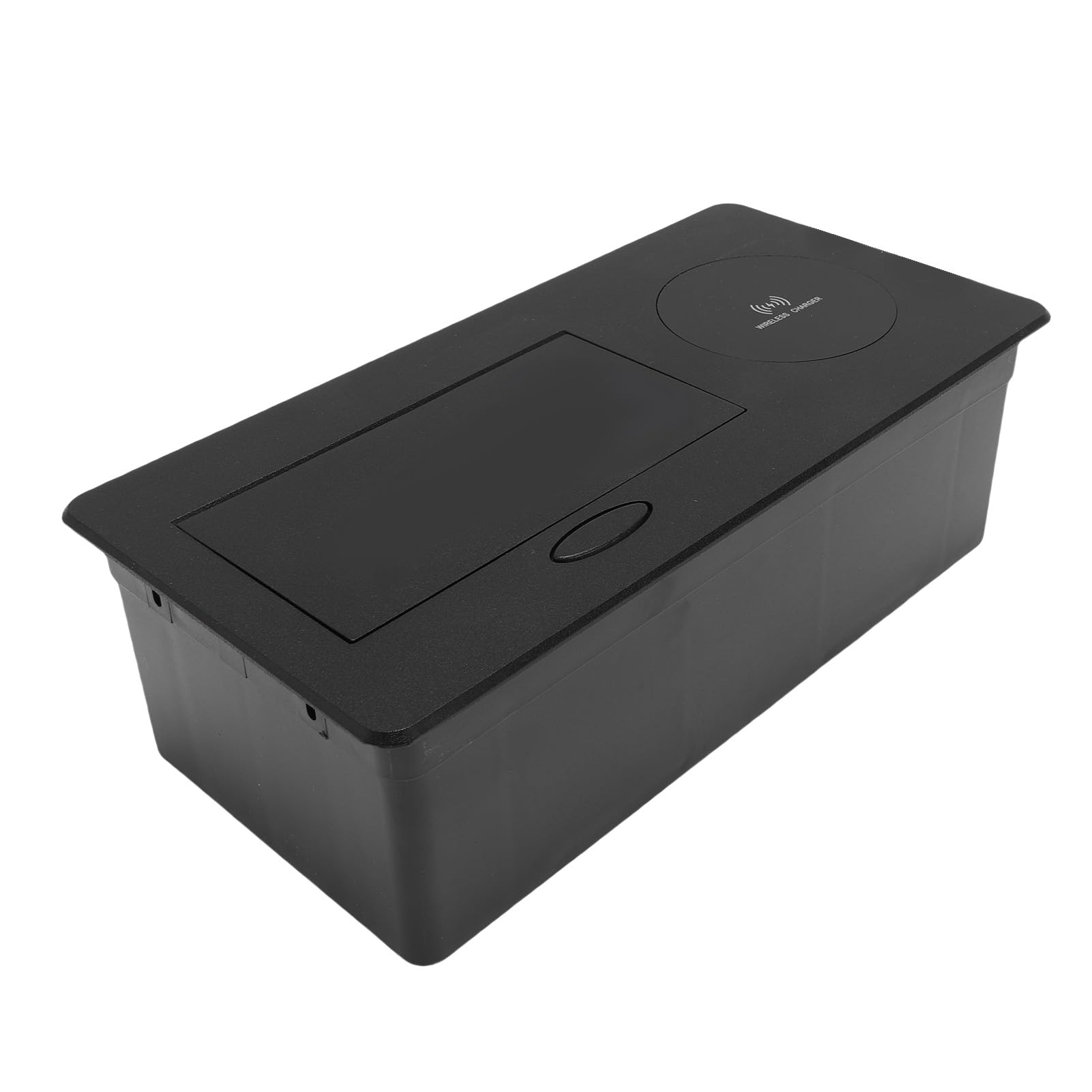 Ejoyous Toma de Corriente Emergente, Aleación de Aluminio con Cargador Inalámbrico de 15W, Zócalo Empotrado de 4000W para Oficina y Hogar