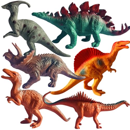 Realistic Big Dinosaur Figure Toy Set for Kids 3+ | Set of 6PCs T...
