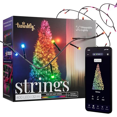 Twinkly Strings 400 LED RGB, LED-Lichterkette für Draußen und...
