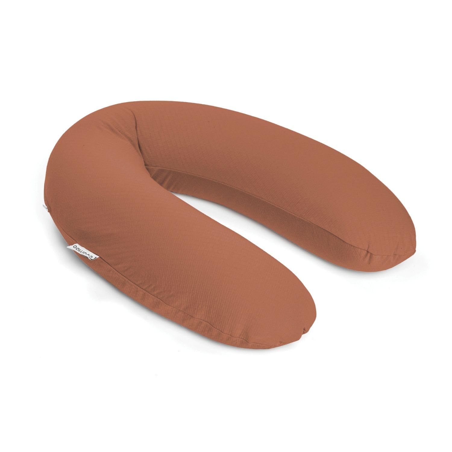 doomoo Coussin de Grossesse & Coussin Allaitement - Ultra Confort pour Dormir Pendant la Grossesse - Soulage Dos, Jambes et Ventre - Housse Tissu Bio & Oeko-​Tex, Tetra Jersey Terracotta