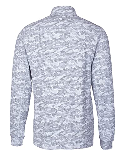 Cutter & Buck Mens Traverse Camo Print Stretch Quarter Zip Mens Big and Tall Pullover2