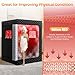 KASUE Upgraded 2 Person Sauna Box, Portable Infrared Sauna with 5-Layer Waterproof, 2 Steamers, 2 Folding Chair, 71”x 36”x 49” for Indoor, Outdoor, Gym, Spa, Carbon Black