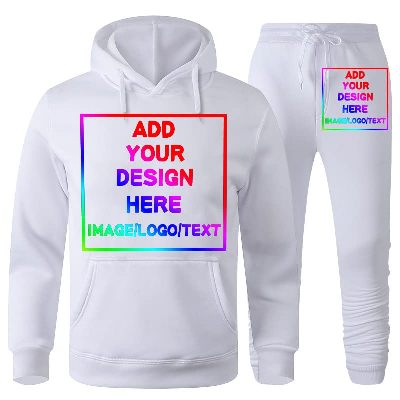 Vivimeng Custom Hoodies for Men Women Design Your Own Hooded Sweatshirt Suit Personalized Tracksuit Gift Clothes
