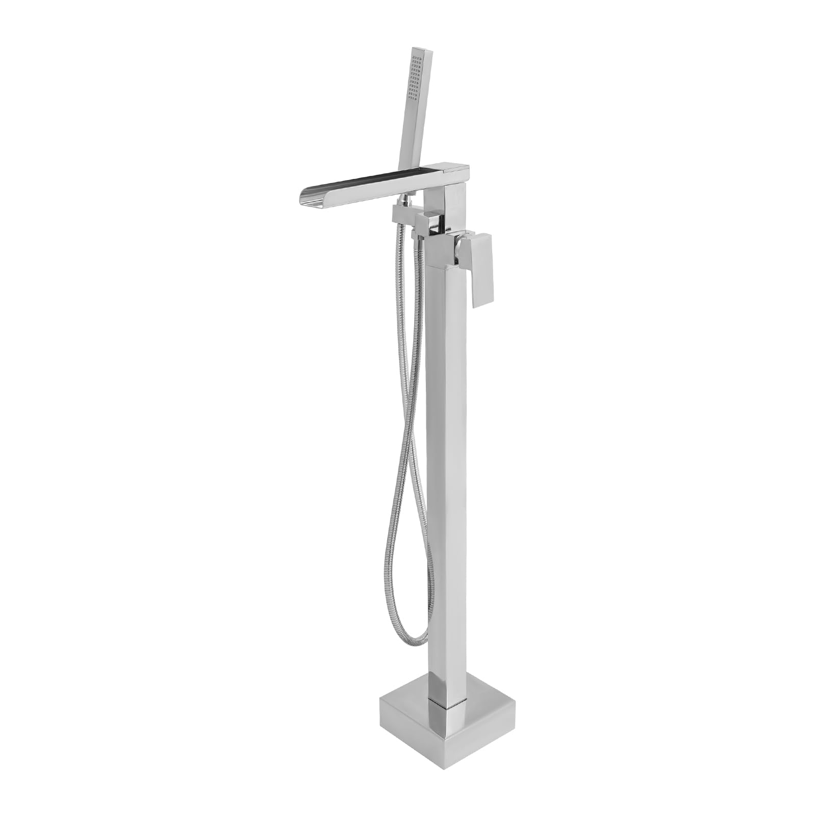Rubinetto autoportante per vasca da bagno con doccetta, montaggio a pavimento, altezza 88 cm