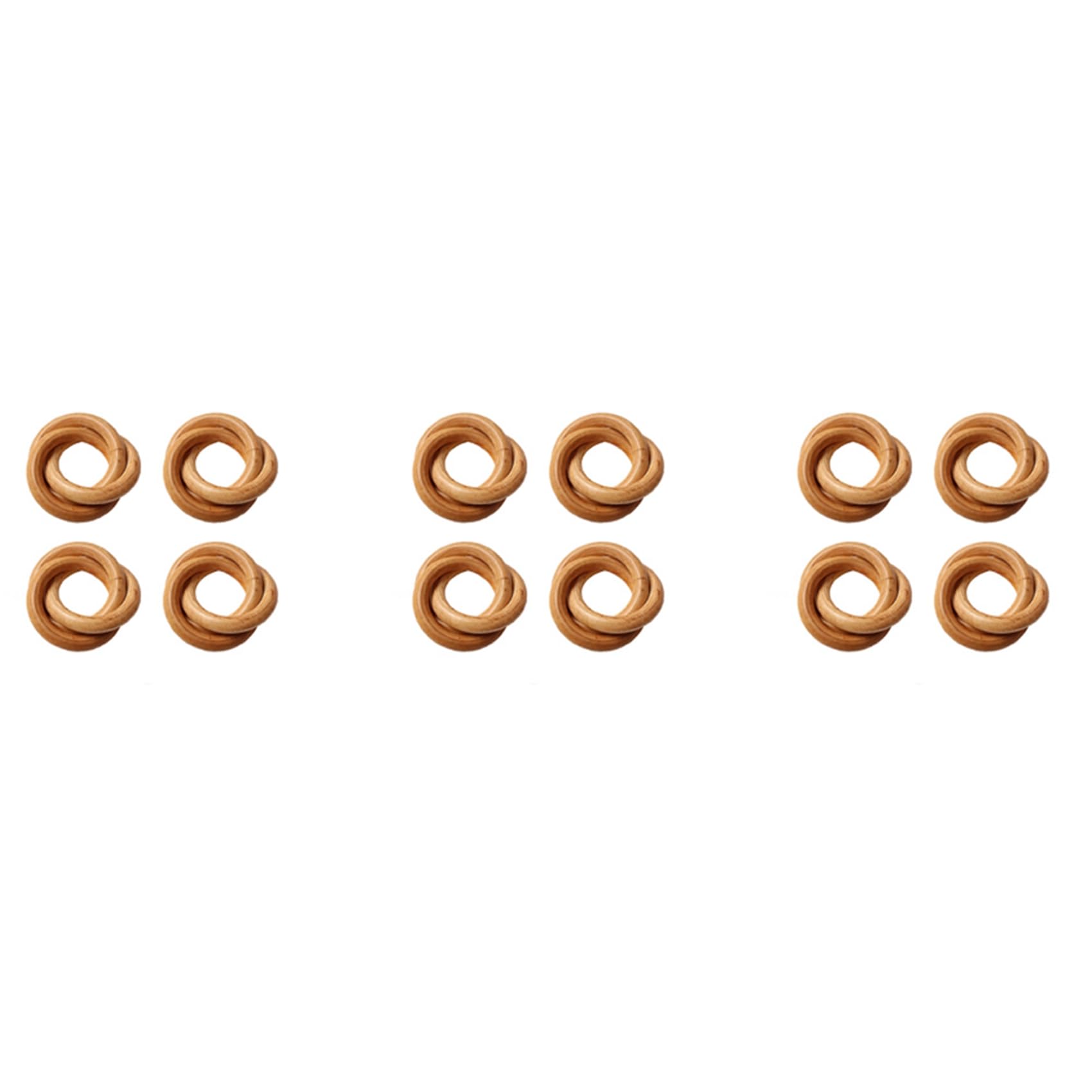 Hndhbfgrt 12Pcs Wood Napkin Rings, Wood Circles for Macrame Napkin Buckles, Napkin Ring Holders for Farmhouse,Wedding,Table Decor
