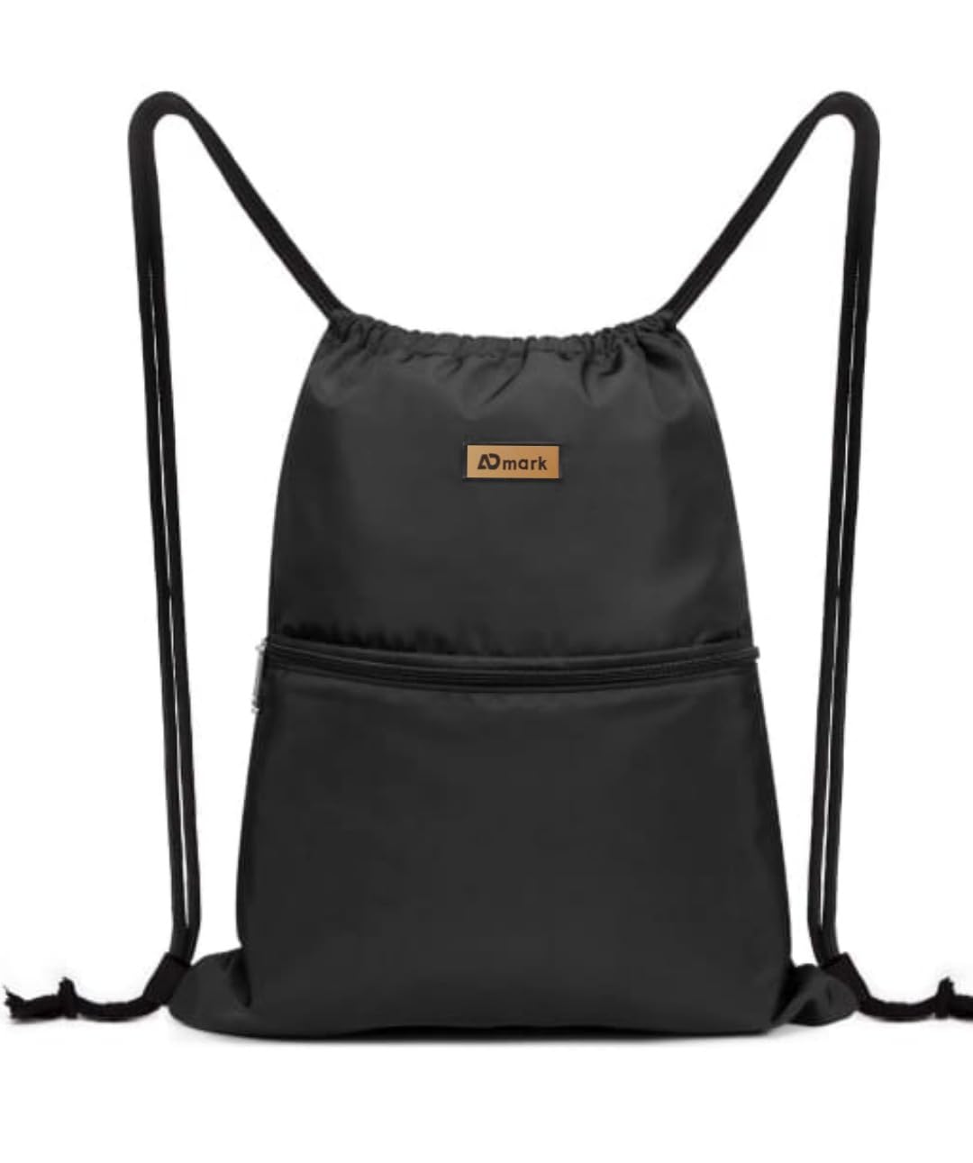 Casual double zipper Drawstring bag 10 L Backpack (black)-image-23