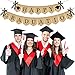 Burlap Happy Graduation Banner | Rustic Vintage Graduation Decorations | Perfect for Grad Party Supplies 2025 | Grad Party Decor for Home, College, Senior, High School Prom Decorations