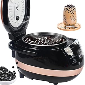 5L Commercial Tapioca Pearl Cooker, Non-Stick Tapioca Cooker, Electric Pearl Maker with Digital Panel for Bubble Milk Tea Restaurant Snack Bar, 860W 110V