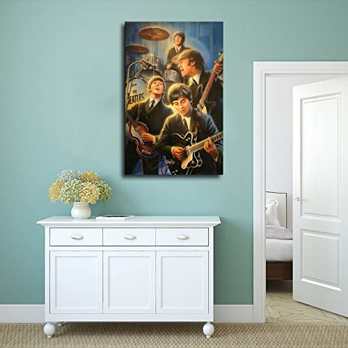 Poster sur toile The Beatles – Décoration murale – Pour salon, chambre à coucher – Cadre : 50 x 75 cm - Les Beatles, Paul McCartney, John Lennon, RIngo Starr, George Harrison Poster sur toile The Beatles - Décoration murale - Pour salon, chambre à coucher - Cadre : 50 x 75 cm – Image 5