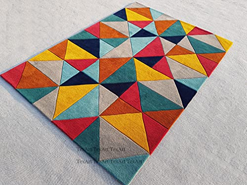 Image of Soft Pure Woolen Modern Collection Tufted Carpet for Living Room,Bedroom'Kitchen and Hall (9 X 12) Feet