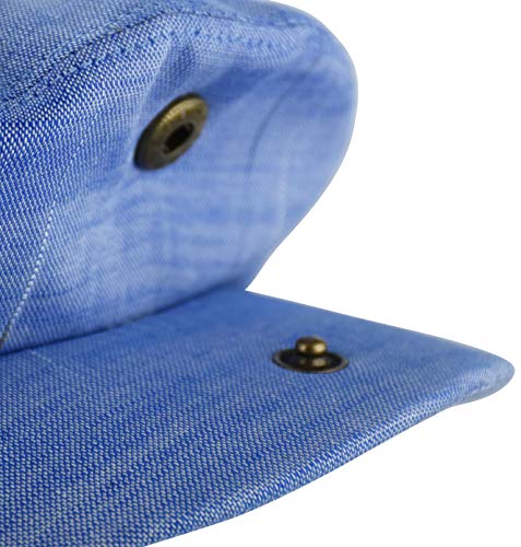 Men's Thick Cotton Summer Newsboy Cap SnapBrim Ivy Driving Stylish Hat (Lt.Blue Heather-4020, S/M)
