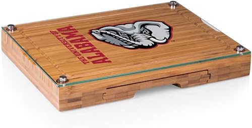 Miniatura 54 de PICNIC TIME NCAA Juego de tabla de queso y cuchillos con parte superior de vidrio de concierto, juego de tabla de charcutería, tabla de cortar