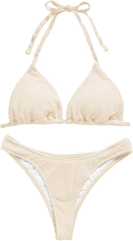 Women's Sexy Halter Triangle Bikini Set High Cut