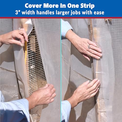Image of Gaffer Power Clear Repair Tape 3 in x 20 Yds, Waterproof, Made in USA | Wide semi-transparent duct tape for tarps, greenhouses and outdoor repairs
