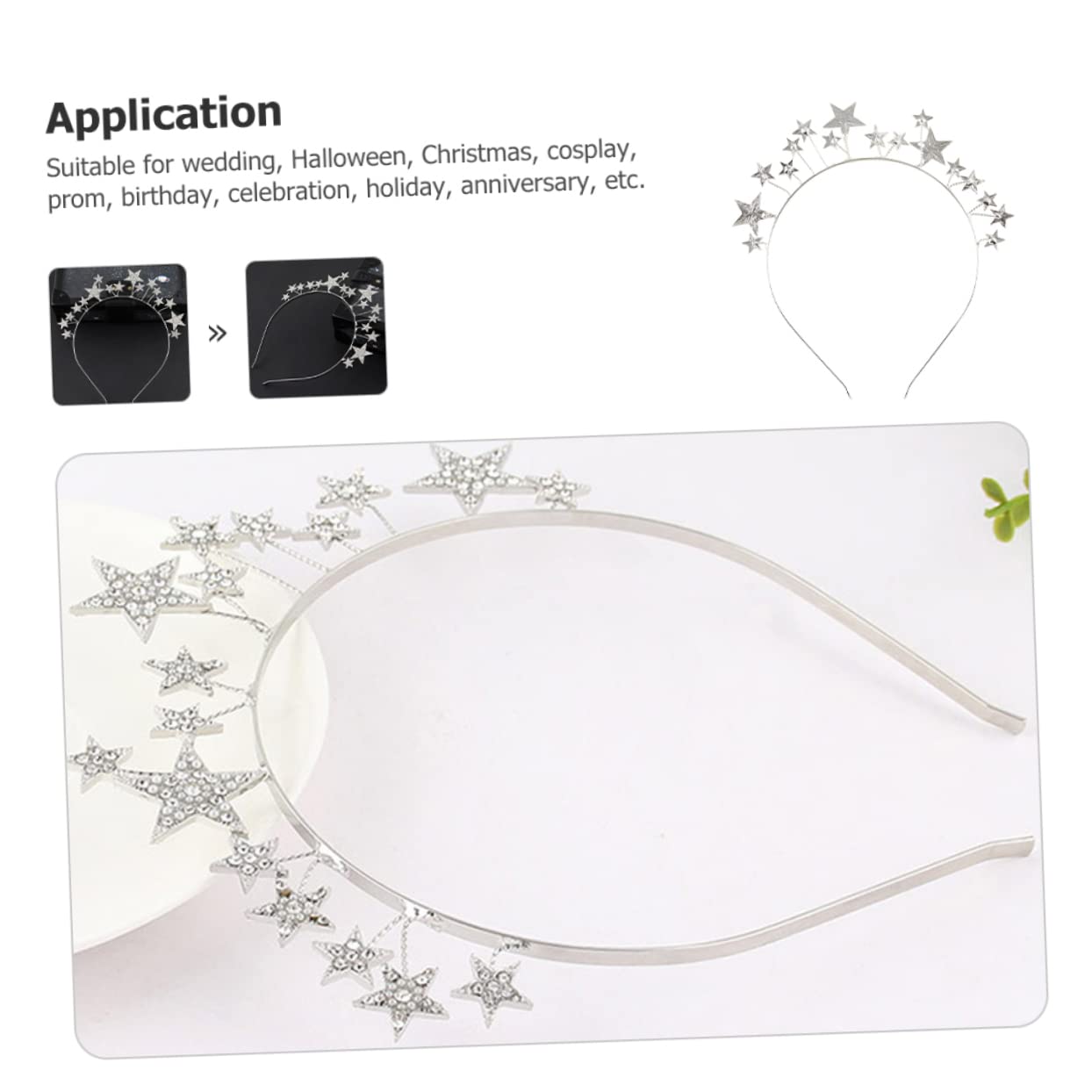 FRCOLOR 4 Diademas Para Mujer Con Diamantes De Imitación De Moda De Metal Para Ocasiones Especiales.