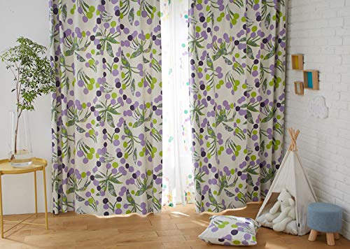 スミノエ(Suminoe) カーテン パープル 100×135cm 遮光2級 ポポロ V1336 1枚入