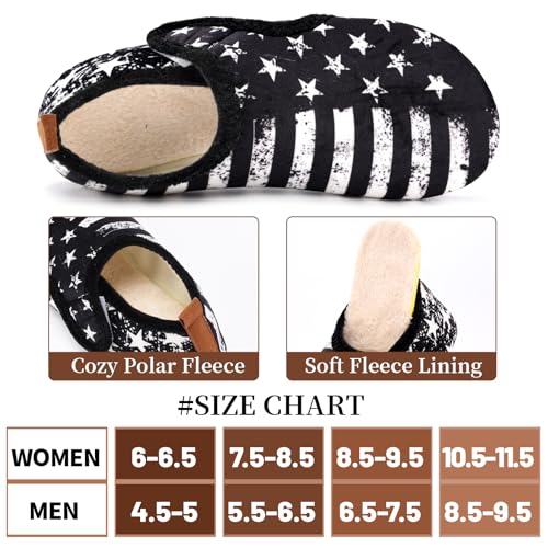 Image of Ibeauti Women Mens House Slippers Lightweight Comfy Barefoot Slipper Socks Rubber Sole House Shoes for Indoor /Outdoor Bedroom Travel