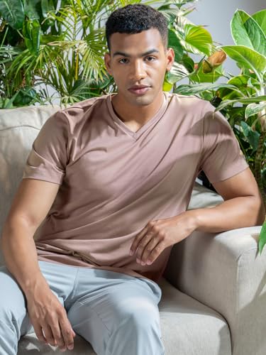Image of DAMENSCH Regular Fit Cotton Blend Tshirt Half Sleeve Crew Neck Comfortable Casual Lightweight Premium Vortex Elemental Breeeze Tshirts for Men Pack of 1