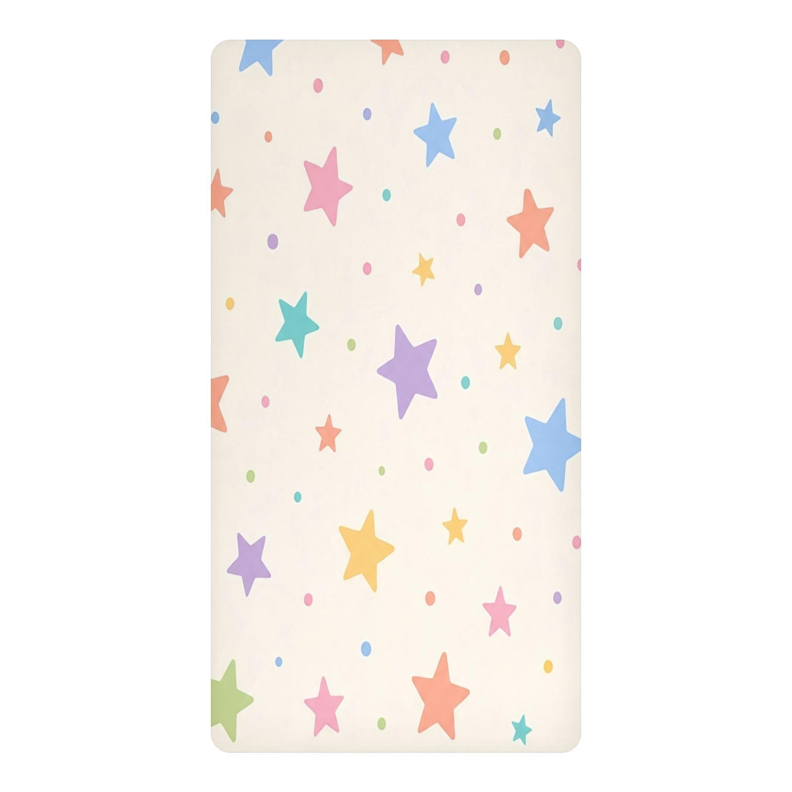 BOESI Star Pattern Waterproof Crib Sheet,Fitted Mattress Protector