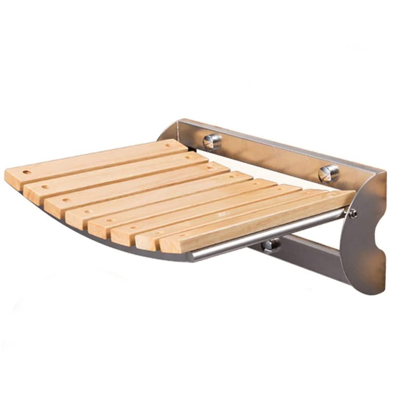 Asiento Plegable Banco Pared, Madera Teca Plegable Asiento Ducha Bañera Taburete Seguridad Silla/Wood Color/376X137X303 Metersm