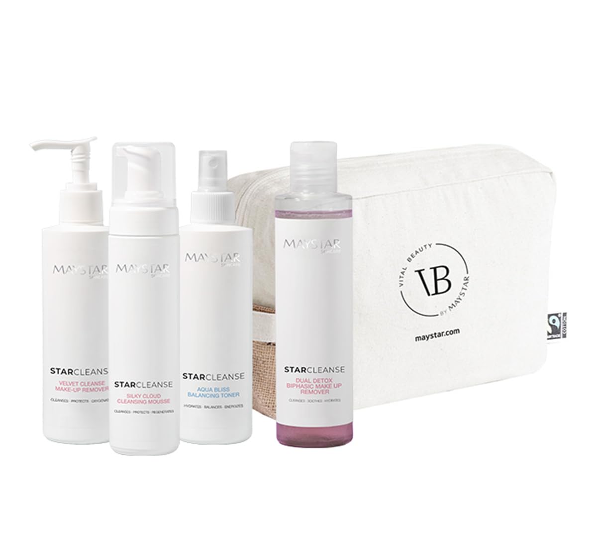 MAYSTAR SKINCARE PACK RITUAL STARCLEANSE PULIZIA CELLULARE DELLA PELLE - IGIene, esfoliazione e tonificazione.