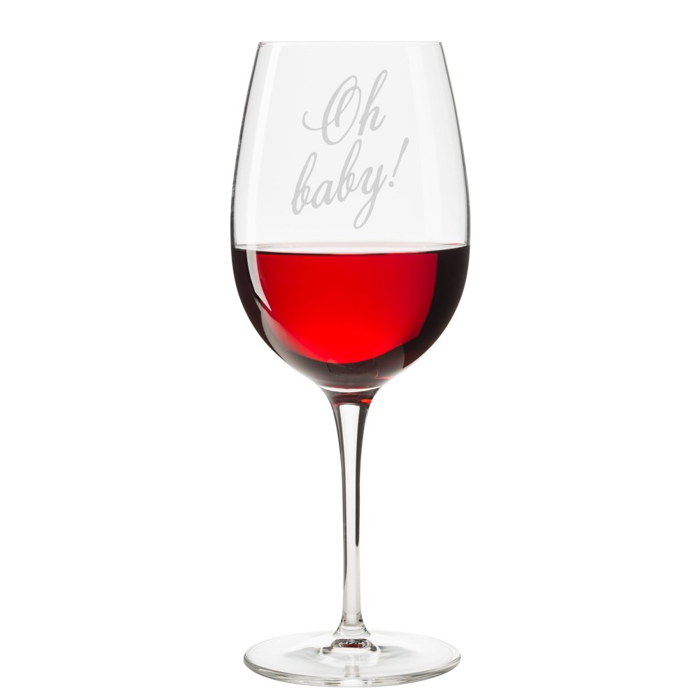 Oh Baby Engraved 18 oz Wine Glass
