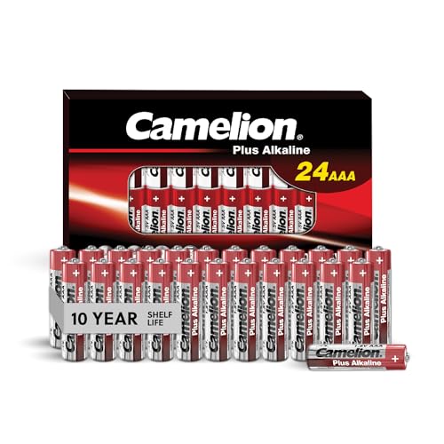 Camelion 24 Count Pack AAA - High Performance Premium Long Lasting Alkaline Batteries, Leakproof Triple AAA 1.5v Batteries, 10 Year Shelf Life, Ultra Long Lasting AAA Battery